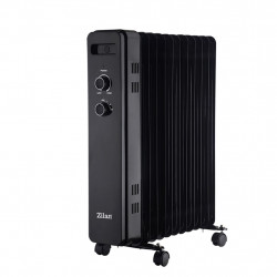 Calorifer electric cu ulei Zilan ZLN8450, 2500 W, 11 elementi, 3 trepte, Negru