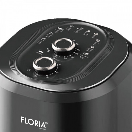 Friteuza cu aer cald Air Fryer Floria ZLN8009, 1360 W, 6L, 80-200°C, Timer, Negru