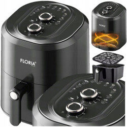 Friteuza cu aer cald Air Fryer Floria ZLN8009, 1360 W, 6L, 80-200°C, Timer, Negru