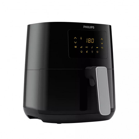 Friteuza cu aer cald Philips Airfryer Essential Collection compact digital, 4.1 L, 1400 W, Afisaj digital, 7 setari presetate, Negru