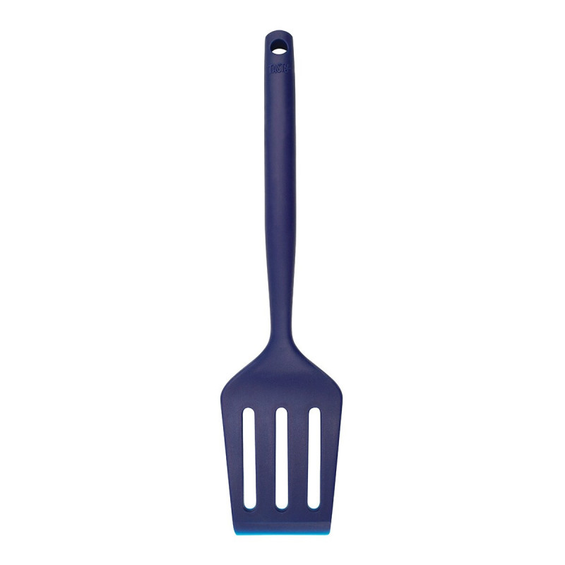 Spatula Tasty 678200, Margine frontala inclinata, Maner moale, 33 cm, Silicon, Albastru