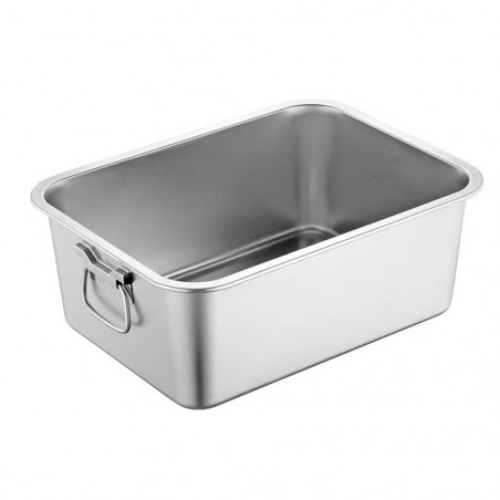 Tava de copt cu manere Rosberg R51222K5015, 50x35x15 cm, Otel inoxidabil, Dreptunghiulara, Inox