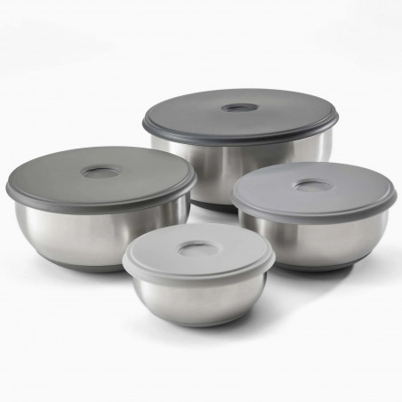 Set boluri Joseph Joseph 95025 Nest 100, 4 piese, Capace interconectate, Inox