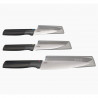 Set de cutite Joseph Joseph Elevate 10528, 3 piese, Otel japonez, Negru/inox