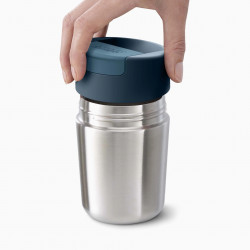 Thermos Joseph Joseph Sipp 81125, Capac de etansare, 0,340 L, Fara BPA, Otel inoxidabil, Albastru/inox