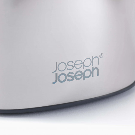 Perie de toaleta Joseph Joseph Flex 360 Luxe 70583, Cap inlocuibil din silicon, Inox