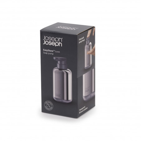 Dozator pentru sapun lichid Joseph Joseph EasyStore Luxe 70582, 300 ml, Otel inoxidabil, Gri/Inox