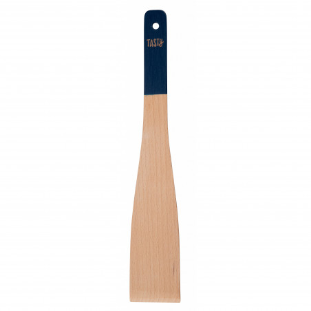 Spatula din lemn Tasty 678227, 28,8x5 cm, Orificiu pentru agatat, Lemn, Albastru