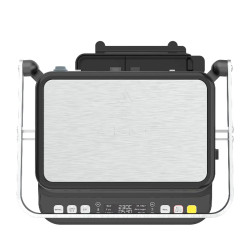 Grătar electric 3in1 AENO EG5 AEG0005, 2000W, afișaj LED, 6 programe automate, extensie 180 grade, Inox