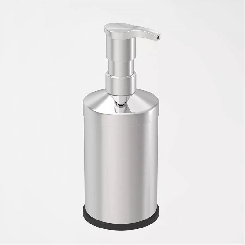 Vinoks set de baie 6504003, Coș 3 litri, perie, dispenser, pahar, Inox