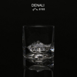 Set pahare pentru whisky LIITON L20500 Denali, Cristal, 270 ml, 2 buc, Fund 3D Everest, Transparent