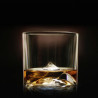 Set pahare pentru whisky LIITON L10200 Denali, Cristal, 270 ml, 4 buc, Fund 3D Everest, Transparent