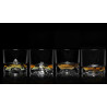 Set pahare pentru whisky LIITON L20800, Cristal, 230-280 ml, 4 buc, Fund 3D, Transparent