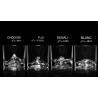 Set pahare pentru whisky LIITON L20800, Cristal, 230-280 ml, 4 buc, Fund 3D, Transparent