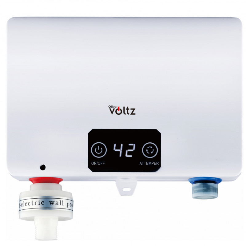 Încălzitor instantaneu de apă Oliver Voltz OV57100G, 5500 W, control tactil, alb