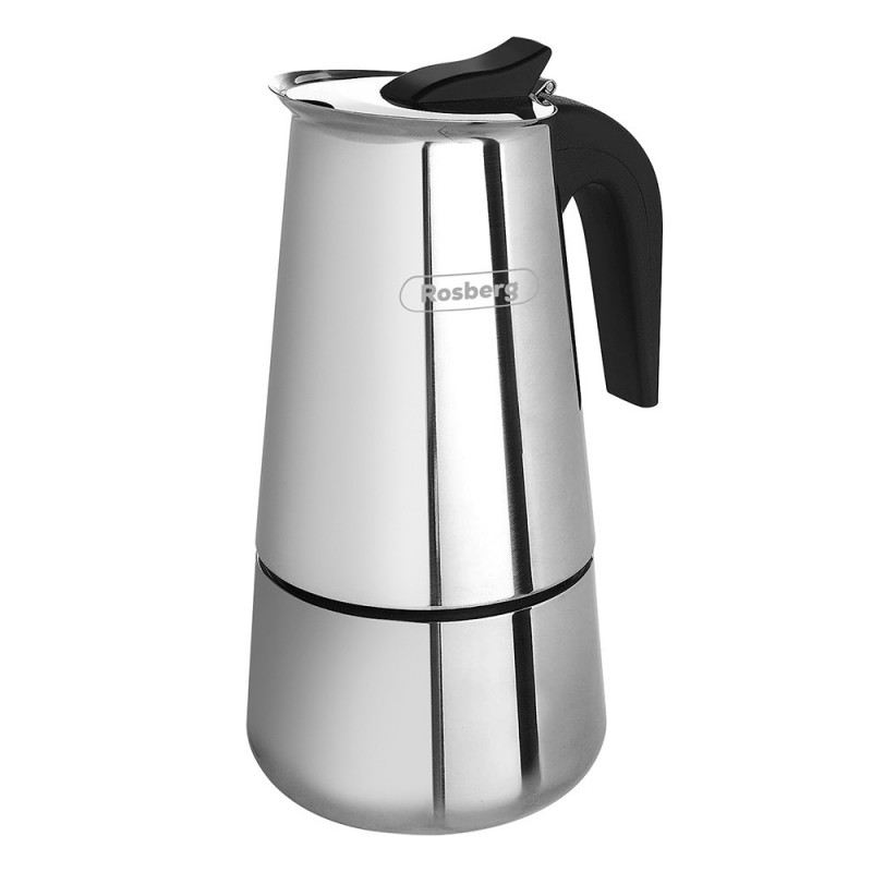 Aparat de cafea cubanez Rosberg R51173F9, 9 boluri, Inox