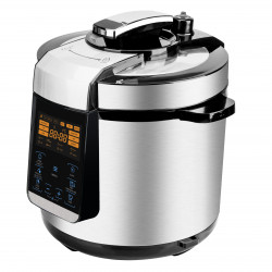 Multicooker cu presiune Oliver Voltz ОV51985H6, Display tactil mare, 1000W, 6L, 70kPa, Timer 24h, Inox