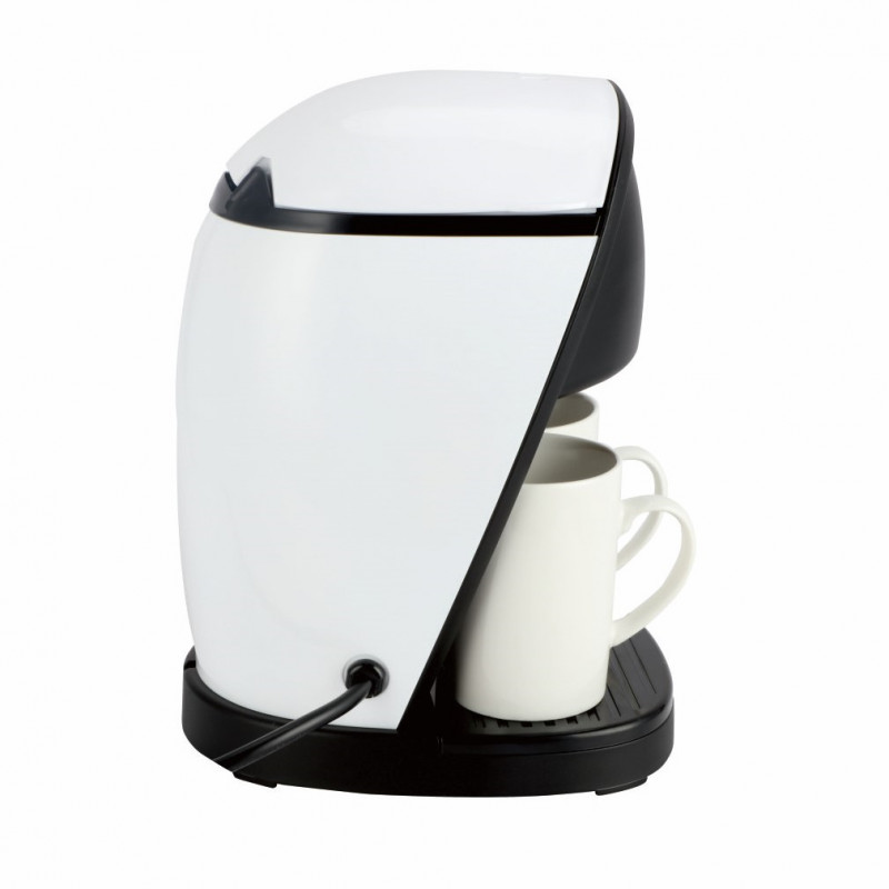 Cafetiera Rosberg R51170E, 450W, 250ml, 2 cani,Cafea macinata, Filtru permanent, Alb