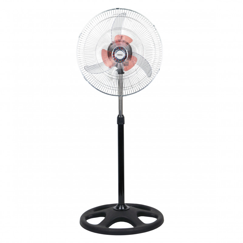 Ventilator cu picior Rosberg R51760G, 46 cm, 60W, 3 viteze, Aripă dublă, Negru