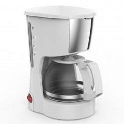 Cafetiera Rosberg R51170F, 600W, 600 ml, Vas din sticla, Filtru de plastic, Alb