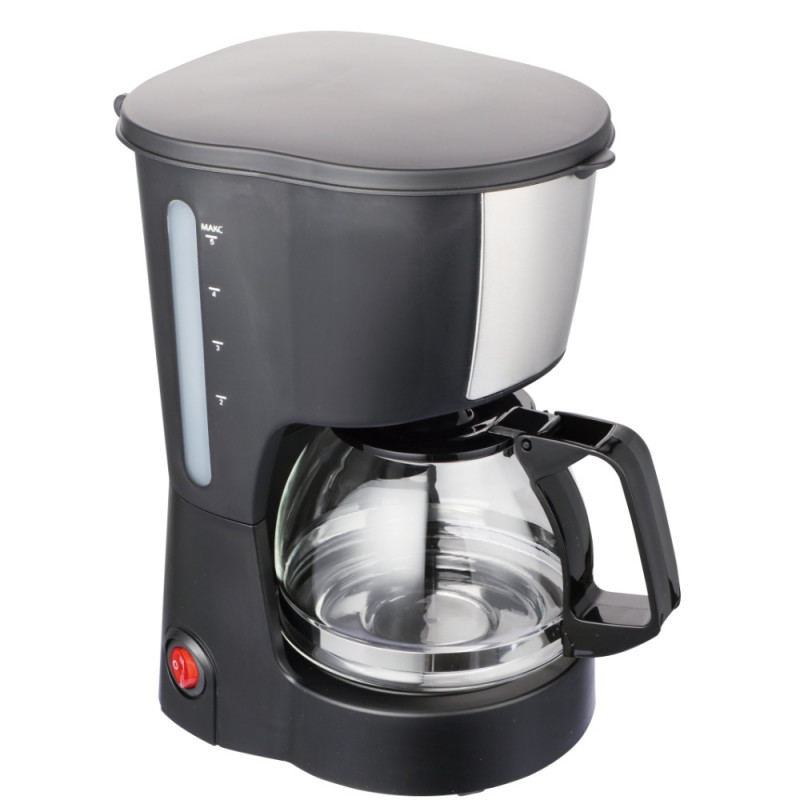 Cafetiera Rosberg R51170F, 600W, 600 ml, Cana din sticla, Filtru din plastic, Negru