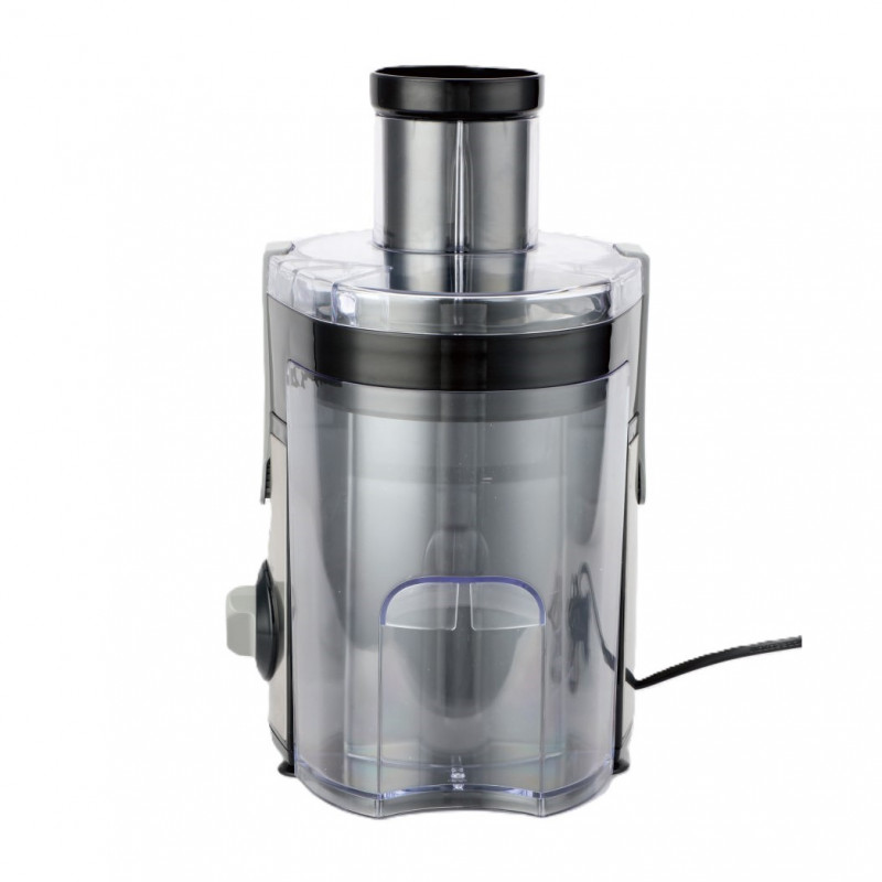 Storcator de fructe si legume Rosberg R51160B, 600W, Recipient pentru pulpa 1L, Zgomot redus, Negru/Inox