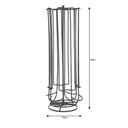 Suport pentru capsule cafea Kinghoff KH 1570, 28 capsule, 360 Rotation, Metal, Negru