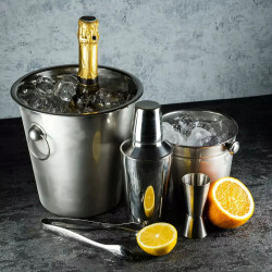 Set shakere si accesorii pentru cocktail Kinghoff KH 1708, 9 buc, 600/750 ml, Inox