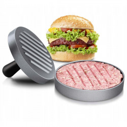 Presa pentru burgeri Kinghoff KH 1740, 12 cm, Acoperire antiaderenta, Gri