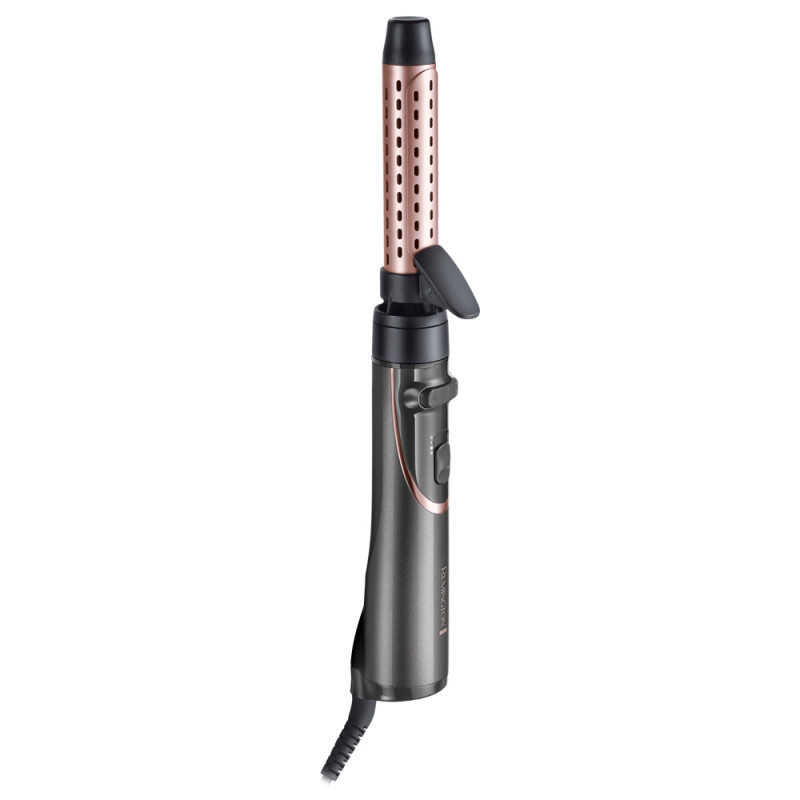 Perie pentru uscare si coafare Remington Curl and Straight Confidence AS8606, 800W, Cu strat ceramic, Ionizare, Cool Shot, Negru/roz