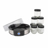 Aparat pentru preparat iaurt AD 4476, 20W, 1,4 L, 7 borcane, Negru/Argintiu