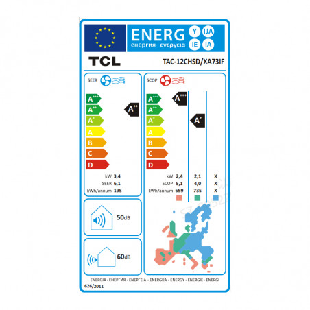 Aparat aer conditionat inverter TCL Elite TAC-12CHSD/XA73IF, 12000 BTU, A++/A+++, I Feel, Autodiagnosticare, Alb