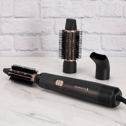 Perie pentru uscare si coafare Remington AS7300 Blow Dry and Style, 800 W, Cool Shot, 2 viteze, 3 atasamente, Negru