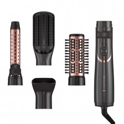 Perie pentru uscare si coafare Remington Curl and Straight Confidence AS8606, 800W, Cu strat ceramic, Ionizare, Cool Shot, Negru/roz