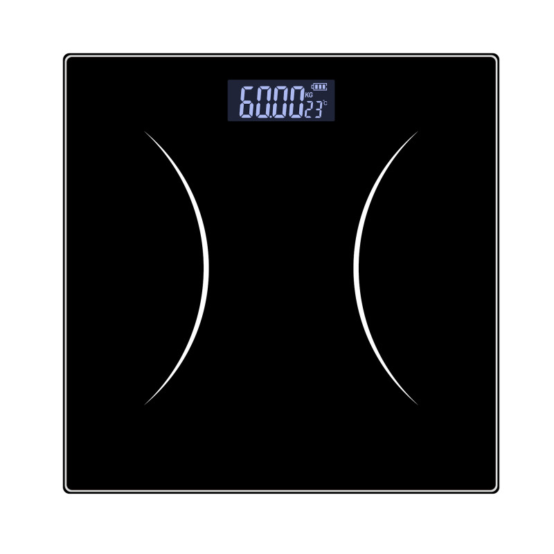 Cantar electronic Rosberg R51650G, Pana la 180 kg, Afisaj LCD, 2 baterii AAA, Negru