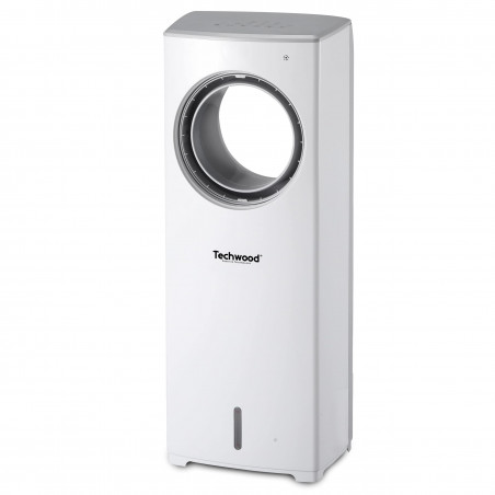 Racitor si umidificator fara aripioare Techwood TRF-7008, 110W, Oscilatie, 3.22 m/s, 7.14 m³/min, 3 viteze, Timer, Alb