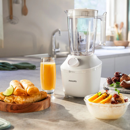 Blender Philips HR2041 / 00, 450W, ProBlend, Zdrobitor de gheata, 1 litru, Pulse, Alb