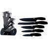 Set cutite Oliver Voltz OV51633I5, 6 piese, Acoperire marmura, Suport, Negru