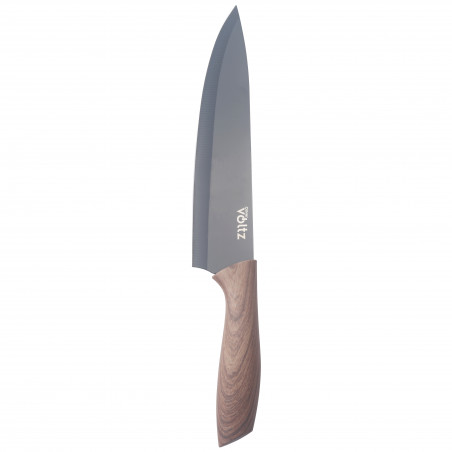 Cutit de bucatar Oliver Voltz OV51633WCF8, 20 cm, Maner ergonomic, Maro