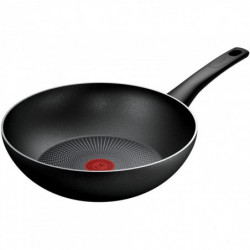 Tigaie wok Tefal C2921953 Force, 28 cm, Acoperire antiaderenta, Thermo-Signal, Thermo-Fusion, Inductie, Negru