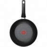 Tigaie wok Tefal C2921953 Force, 28 cm, Acoperire antiaderenta, Thermo-Signal, Thermo-Fusion, Inductie, Negru