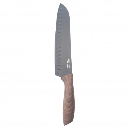 Cutit de bucatar Santoku Oliver Voltz OV51633WS, 18 cm, Maner ergonomic, Maro