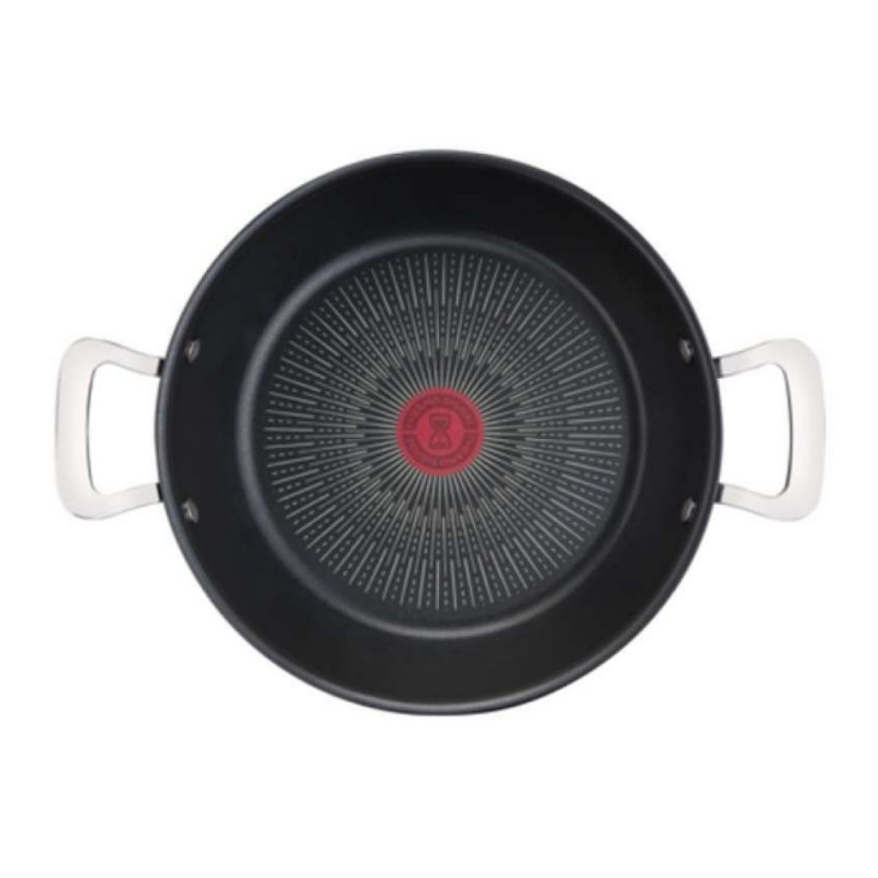 Tigaie wok Tefal G2557172 SHAL26CV M UNLIMITED, 26 cm, Capac, Acoperire antiaderenta, Thermo-Signal, Inductie, Negru