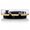 Gramofon cu difuzoare incorporate Lenco LS-40WD, Semiautomat, AUX, RCA, Sistem ceramic, Maro