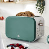 Toaster Swan ST14610GREN, 900 W, 2 felii, 6 niveluri, Tava firimituri, Dezghetare, Verde