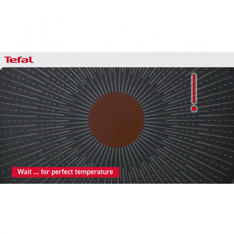 Tigaie wok Tefal B5671953, 28 cm, Thermo-Signal, Thermo-Spot, Strat de titan, Fara PFOA, Negru