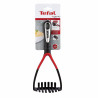 Pasator cartofi Tefal K2071214, Acoperire silicon, Rezistent pana la 230°C, Design curbat, Fara PFOA, Negru/Rosu