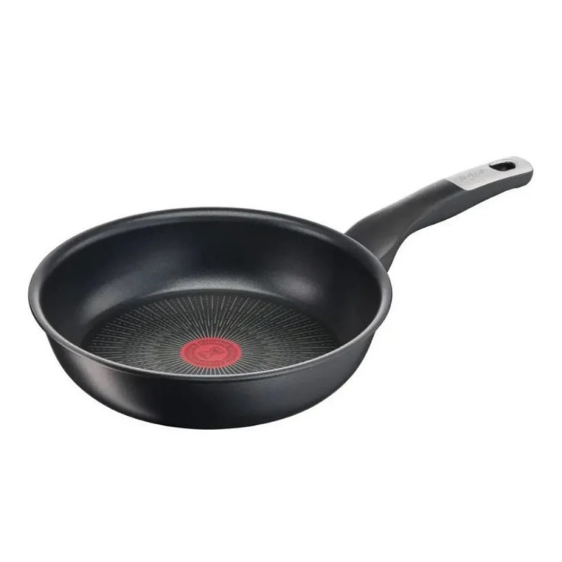 Tigaie Tefal G2550472, 24 cm, Strat titan, Thermo-Spot, Inductie, Fara PFOA, Negru