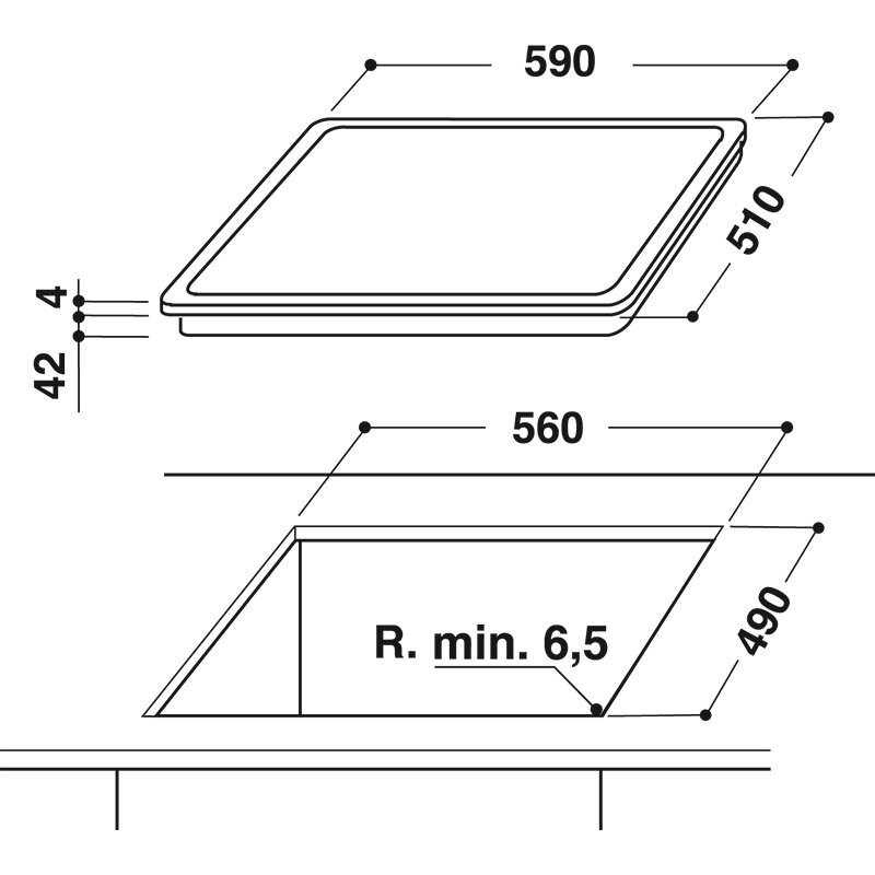 Plită ceramică Whirlpool AKT 8090/NE, 6200W, 4 zone, 9 trepte, indicatori de căldură reziduală, cronometru, negru