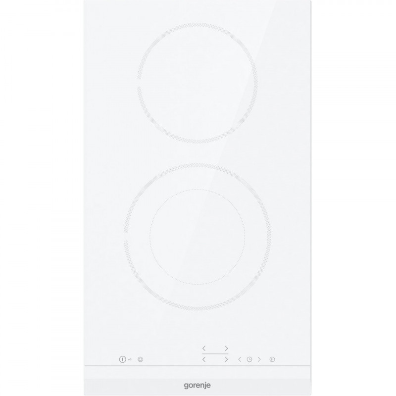 Plita vitroceramica incorporabila Gorenje ECT322WCSC, 2900W, 2 zone, 8 trepte, StopGo, StayWarm, Electrica, Alb